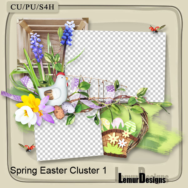 Spring Easter Cluster 1 by Lemur Designs - Click Image to Close